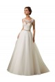 Avorio Abito da ballo Illusione Tulle Pizzo Abiti da sposa AllIngrosso