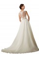 Avorio Abito da ballo Illusione Tulle Pizzo Abiti da sposa AllIngrosso