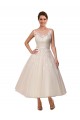 Avorio Abito da ballo Illusione Tulle Pizzo Abiti da sposa AllIngrosso