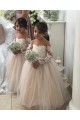 Avorio Abito da ballo Innamorato Tulle Pizzo Lunga Abiti da ragazza di fiori AllIngrosso