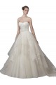 Avorio Abito da ballo Scoop Senza spalline Tulle Pizzo Abiti da sposa AllIngrosso