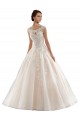Avorio & Champagne Abito da ballo Barca Tulle Pizzo Abiti da sposa AllIngrosso