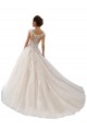 Avorio & Champagne Abito da ballo Barca Tulle Pizzo Abiti da sposa AllIngrosso