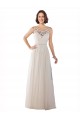 Avorio & Champagne Linea A Illusione Sweep treno Tulle Boho Abiti da sposa AllIngrosso