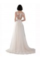 Avorio & Champagne Linea A Illusione Sweep treno Tulle Boho Abiti da sposa AllIngrosso