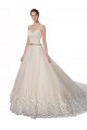 Avorio & Champagne Linea A Innamorato Tulle Pizzo Abiti da sposa AllIngrosso