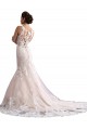 Avorio & Champagne Stile sirena Illusione Cattedrale di treno Tulle Pizzo Abiti da sposa AllIngrosso