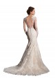 Avorio & Champagne Stile sirena Illusione Tulle Pizzo Abiti da sposa AllIngrosso