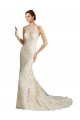Avorio & Champagne Stile sirena Illusione Tulle Pizzo Classico Abiti da sposa AllIngrosso