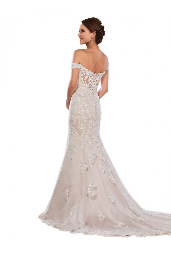 Avorio & Champagne Stile sirena Pizzo Classico Abiti da sposa AllIngrosso