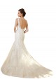 Avorio & Champagne Stile sirena Scollatura a V Tulle Pizzo Abiti da sposa AllIngrosso