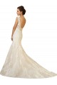 Avorio & Champagne Stile sirena Scollatura a V Tulle Pizzo Abiti da sposa AllIngrosso