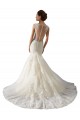 Avorio & Champagne Stile sirena Scollatura a V Tulle Pizzo Abiti da sposa AllIngrosso