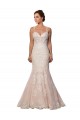 Avorio & Champagne Stile sirena Sottili Pizzo Boho Abiti da sposa AllIngrosso