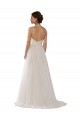 Avorio Linea A Illusione Sweep treno Tulle Abiti da sposa AllIngrosso