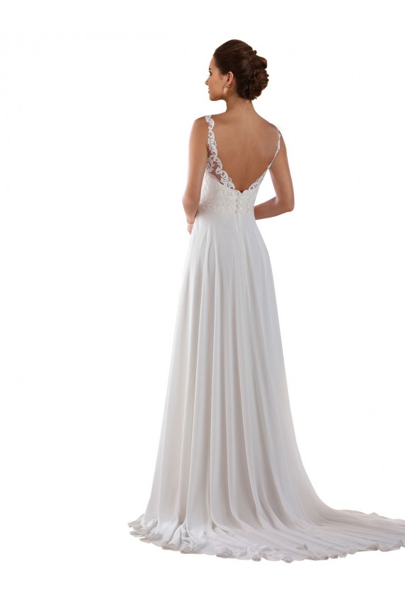 Avorio Linea A Innamorato Chiffona Classico Boho Abiti da sposa AllIngrosso