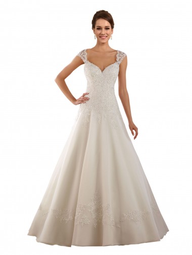 Avorio Linea A Innamorato Pizzo Abiti da sposa AllIngrosso
