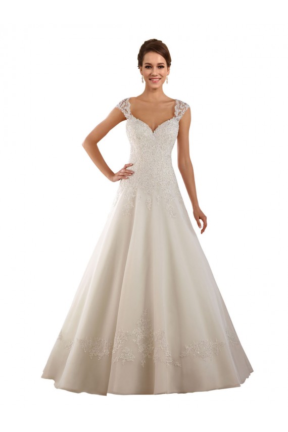 Avorio Linea A Innamorato Pizzo Abiti da sposa AllIngrosso