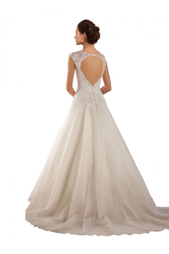 Avorio Linea A Innamorato Pizzo Abiti da sposa AllIngrosso