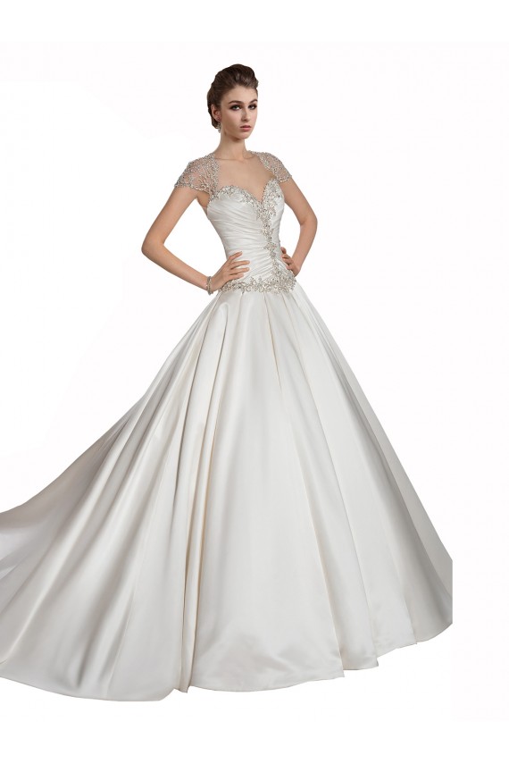 Avorio Linea A Innamorato Raso Abiti da sposa AllIngrosso