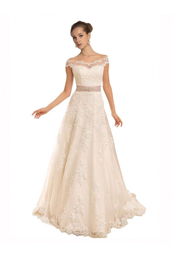 Avorio Linea A Pizzo Spiaggia Abiti da sposa AllIngrosso