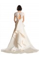 Avorio Linea A Scollatura a V Raso Abiti da sposa AllIngrosso