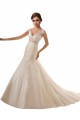 Avorio Linea A Scollatura a V Tulle Pizzo Abiti da sposa AllIngrosso