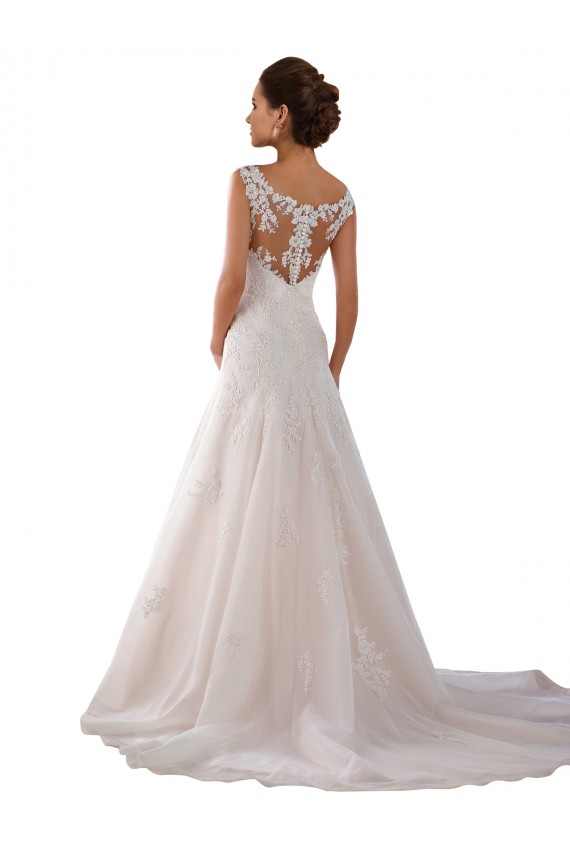 Avorio Linea A Scoop Tulle Abiti da sposa AllIngrosso