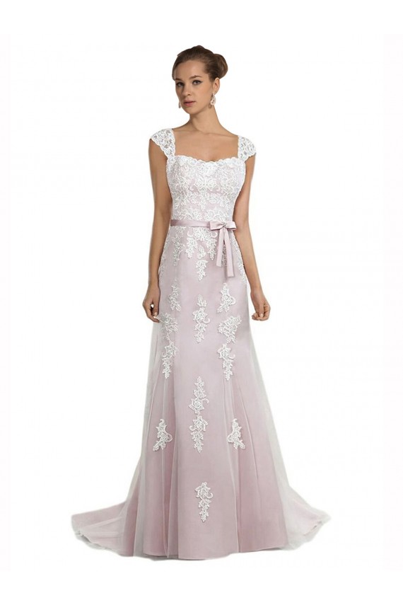 Avorio & Rosa Stile sirena Senza spalline Sweep treno Tulle Pizzo Spiaggia Abiti da sposa AllIngrosso