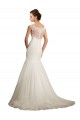Avorio Stile sirena Barca Tulle Pizzo Abiti da sposa AllIngrosso
