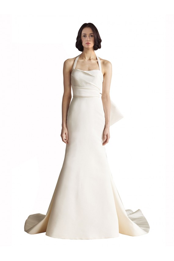 Avorio Stile sirena Capestro Raso Spiaggia Abiti da sposa AllIngrosso