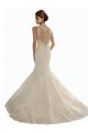 Avorio Stile sirena Illusione Pizzo Abiti da sposa AllIngrosso