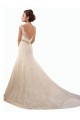 Avorio Stile sirena Illusione Tulle Pizzo Abiti da sposa AllIngrosso