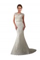 Avorio Stile sirena Illusione Tulle Pizzo Abiti da sposa AllIngrosso