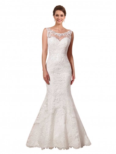 Avorio Stile sirena Innamorato Pizzo Abiti da sposa AllIngrosso