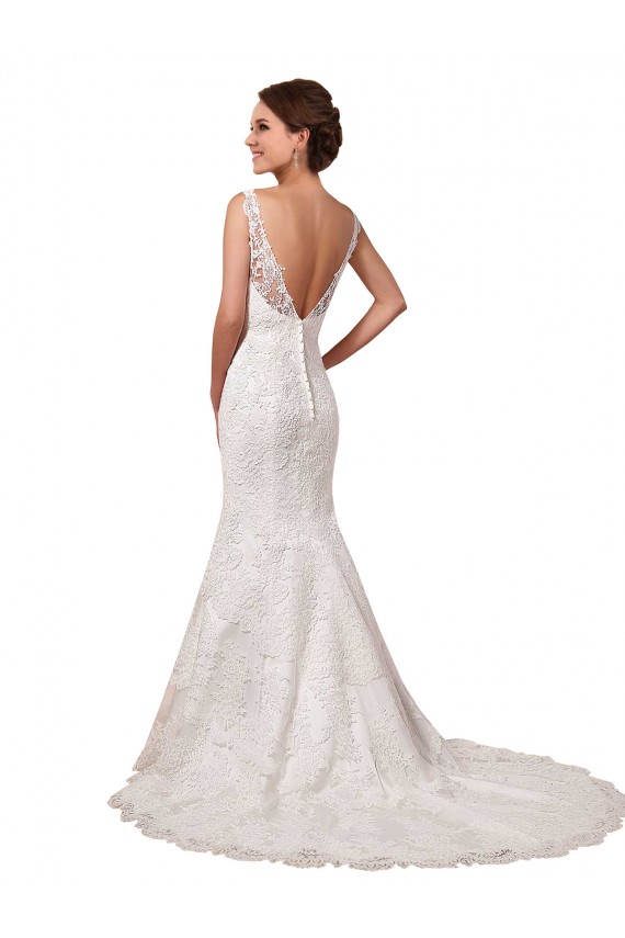 Avorio Stile sirena Innamorato Pizzo Abiti da sposa AllIngrosso
