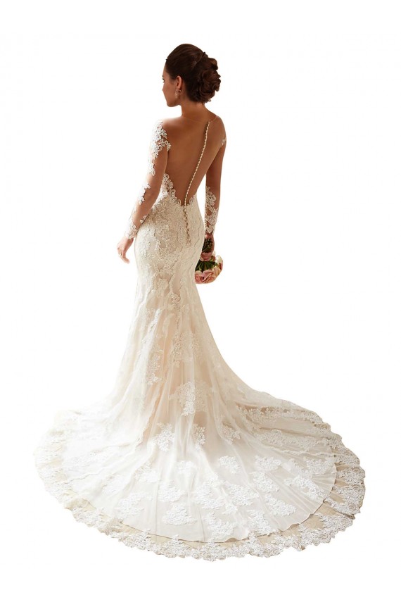 Avorio Stile sirena Innamorato Pizzo Abiti da sposa AllIngrosso