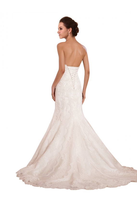 Avorio Stile sirena Innamorato Pizzo Abiti da sposa AllIngrosso