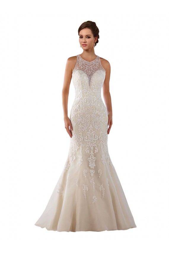 Avorio Stile sirena Innamorato Pizzo Abiti da sposa AllIngrosso