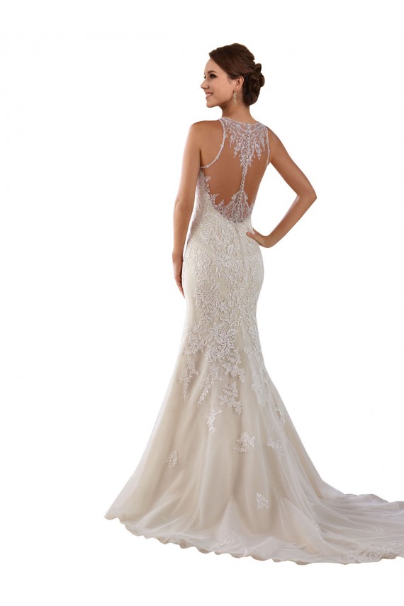 Avorio Stile sirena Innamorato Pizzo Abiti da sposa AllIngrosso