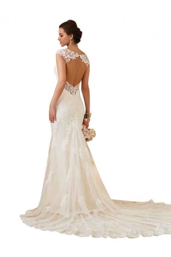 Avorio Stile sirena Innamorato Pizzo Abiti da sposa AllIngrosso