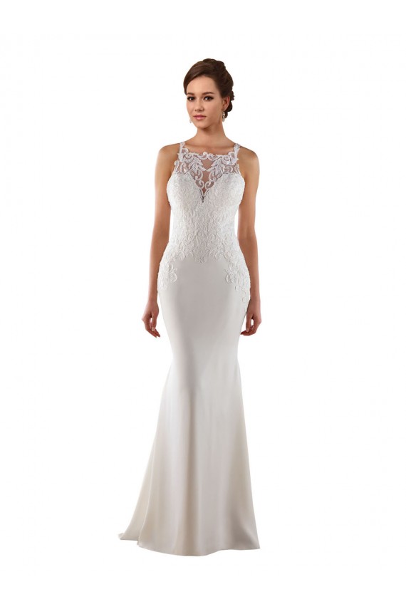 Avorio Stile sirena Innamorato Sweep treno Pizzo Crespo Elastico Abiti da sposa AllIngrosso