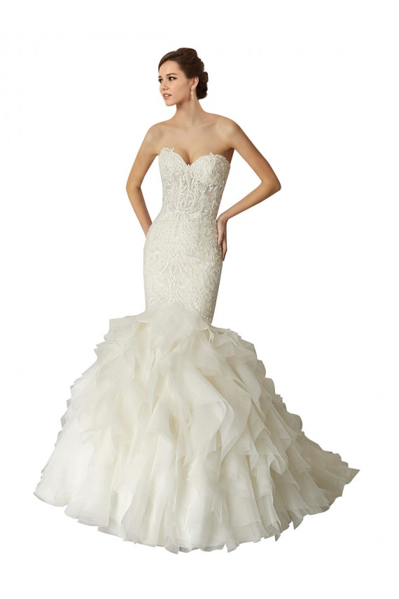 Avorio Stile sirena Innamorato Tulle Abiti da sposa AllIngrosso