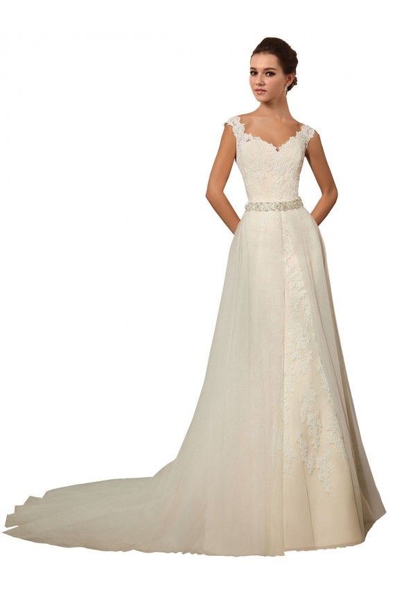 Avorio Stile sirena Innamorato Tulle Pizzo Abiti da sposa AllIngrosso