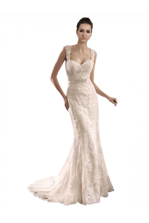 Avorio Stile sirena Innamorato Tulle Pizzo Abiti da sposa AllIngrosso