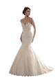 Avorio Stile sirena Innamorato Tulle Pizzo Classico Abiti da sposa AllIngrosso