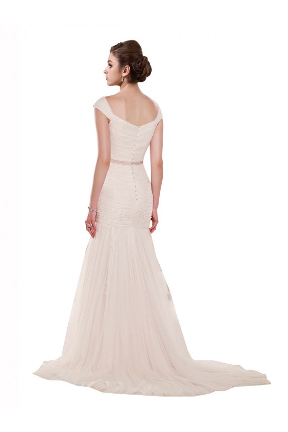 Avorio Stile sirena Tulle Spiaggia Abiti da sposa AllIngrosso