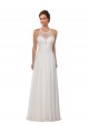Avorio Tubino Illusione Chiffona Abiti da sposa AllIngrosso