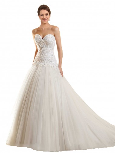 Bianco Abito da ballo Innamorato Tulle Pizzo Abiti da sposa AllIngrosso