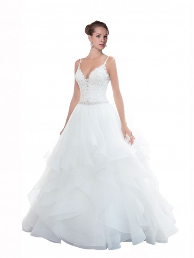 Bianco Abito da ballo Sottili Innamorato Tulle Spiaggia Abiti da sposa AllIngrosso